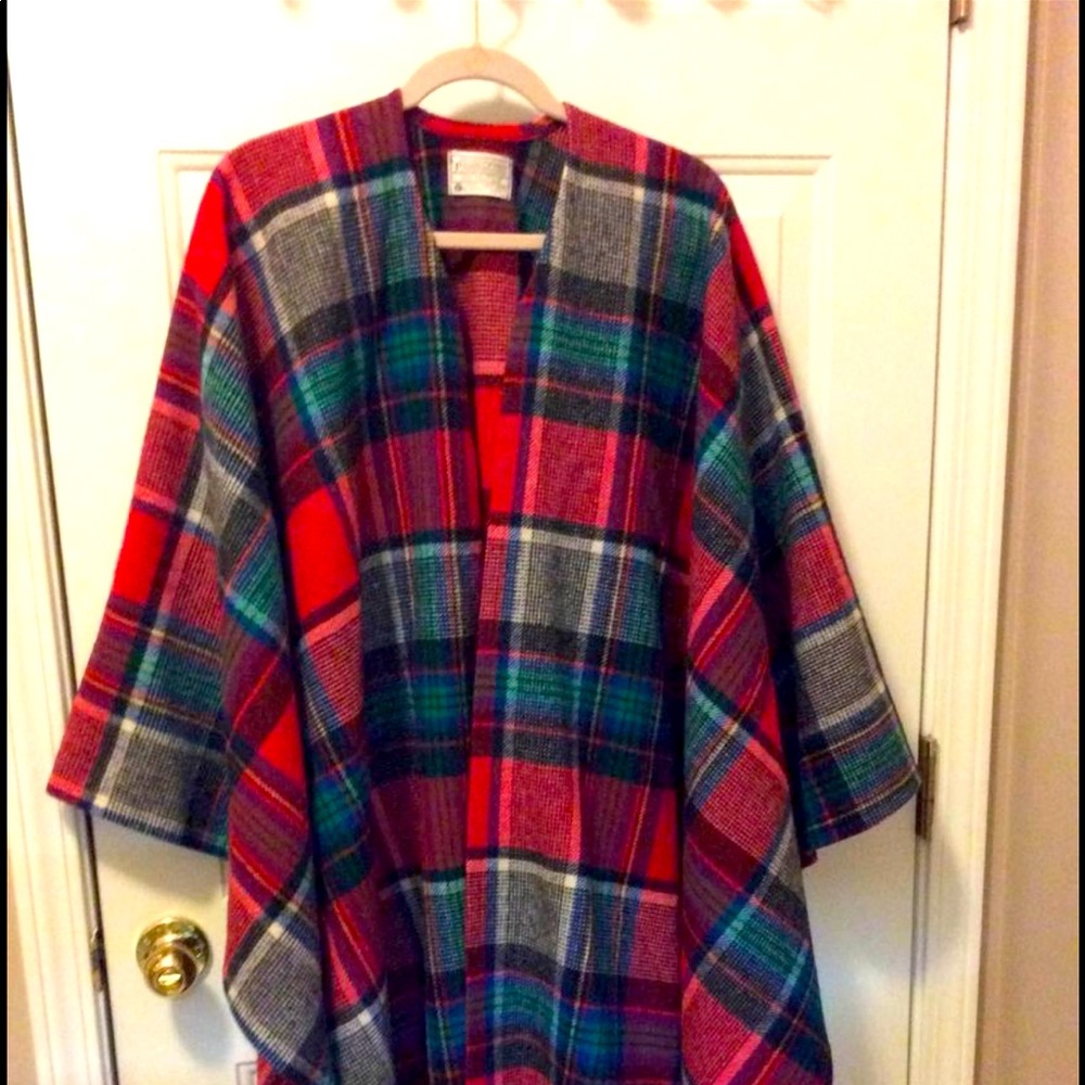 Pendleton Wool Shawl Blanket Wrap with Fringe